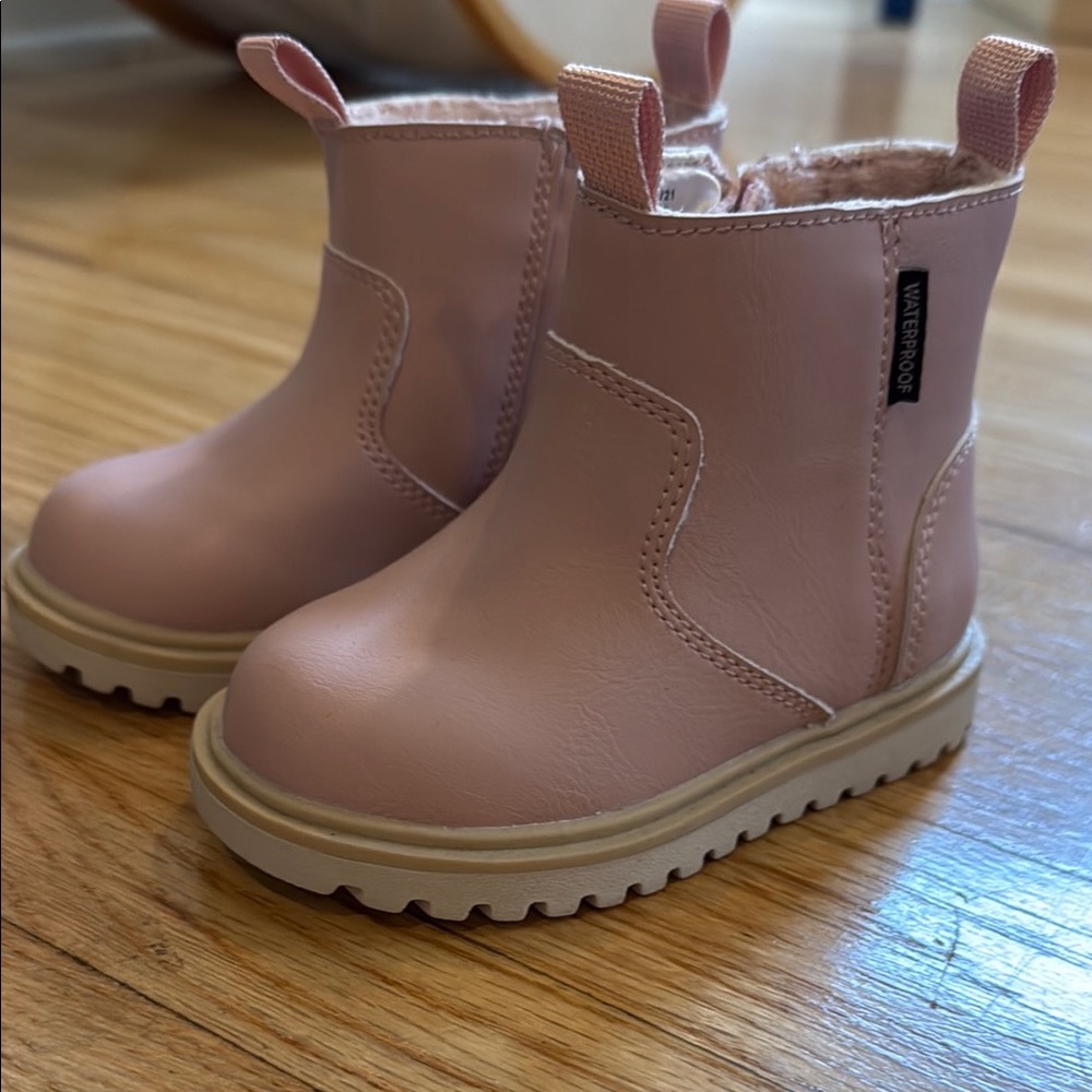 H&M Pink Rain & Snow Boots with Rugged Soles